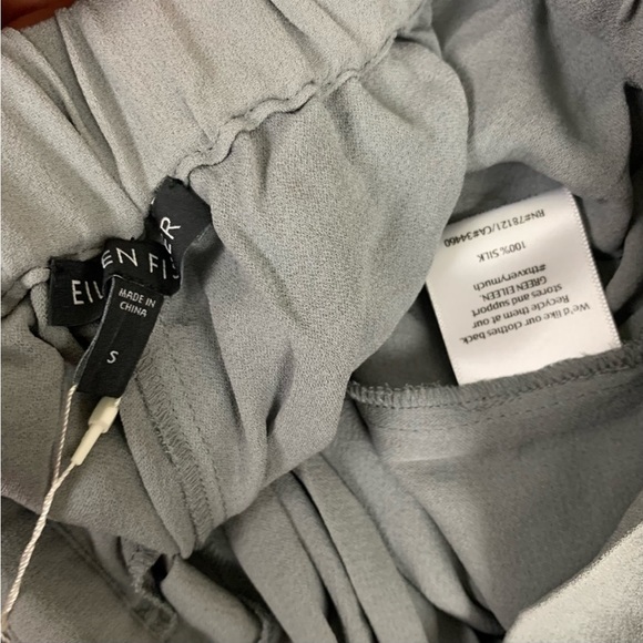 Eileen Fisher 100% Silk Grey Gray Joggers Pants NWT SIZE SMALL RETAIL $258 - Picture 4 of 7
